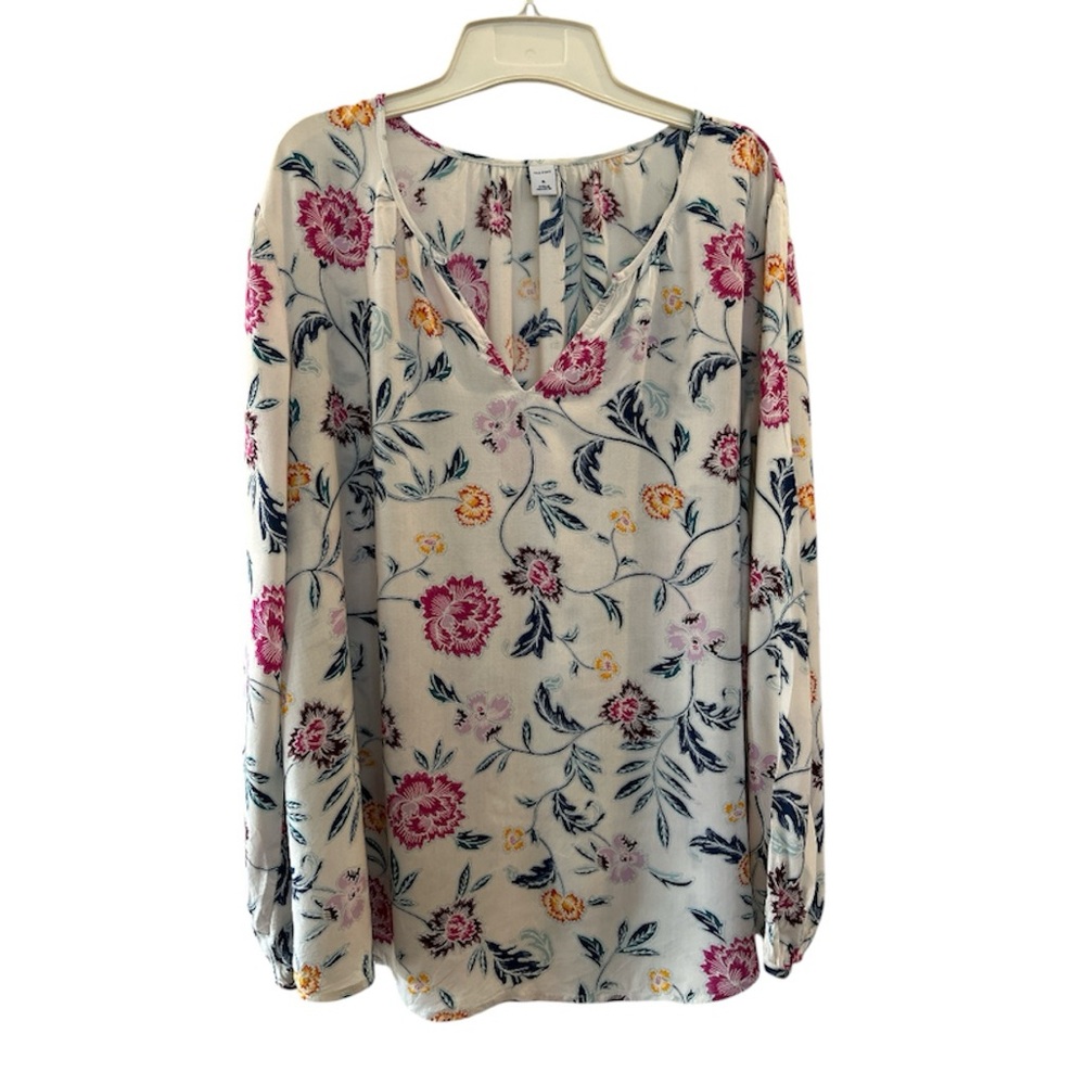 Flowy Long Sleeve Old Navy Women’s V Neck Tunic Blouse Size XL
